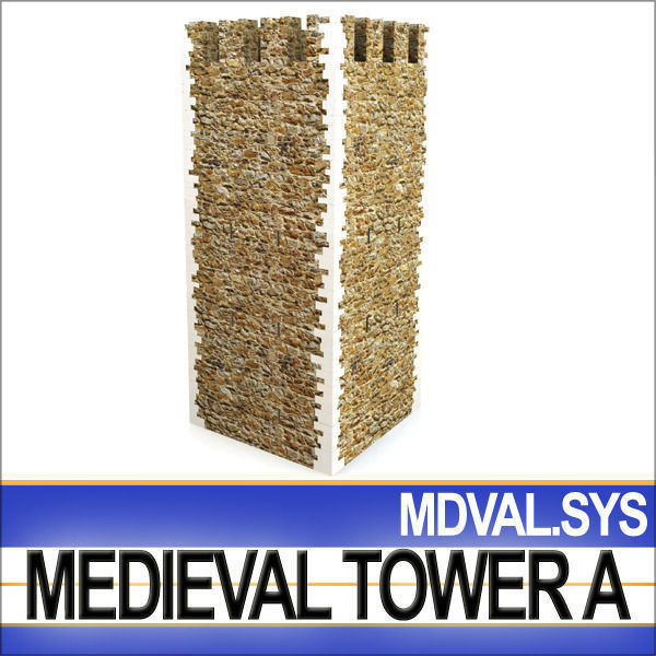 Medieval Tower A 3D model_4