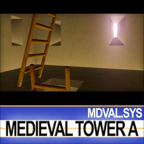 Medieval Tower A 3D model_12