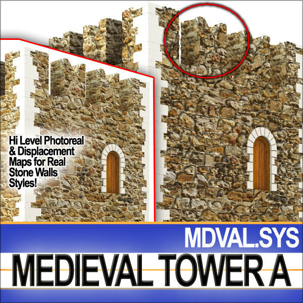 Medieval Tower A 3D model_11