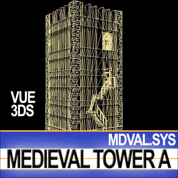 Medieval Tower A 3D model_15