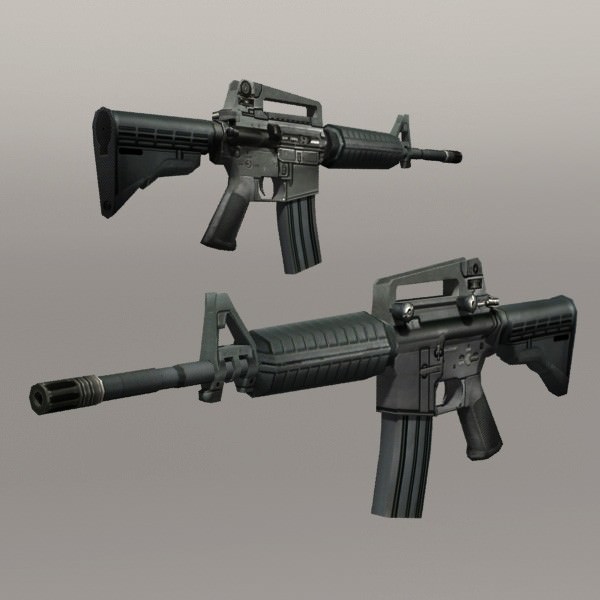 Modern Soldiers Us Soldier 2 and M4 Low-poly 3D model_1