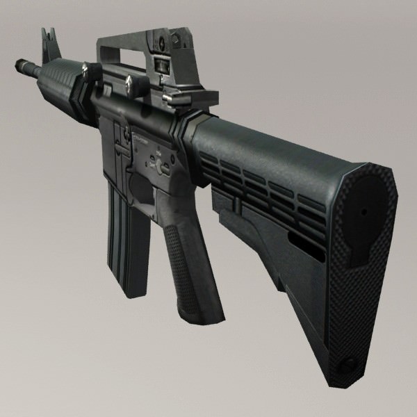 Modern Soldiers Us Soldier 2 and M4 Low-poly 3D model_3