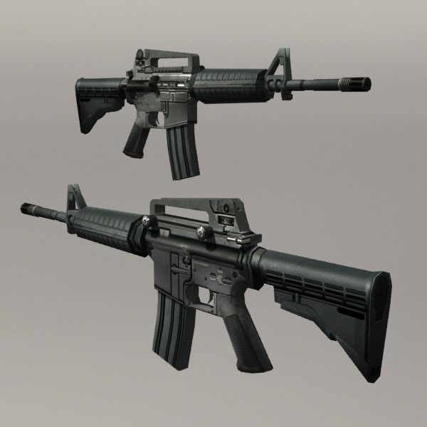 Modern Soldiers Us Soldier 2 and M4 Low-poly 3D model_2