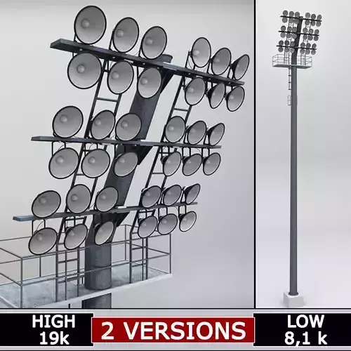 Stadium light LUX rounded 3D model