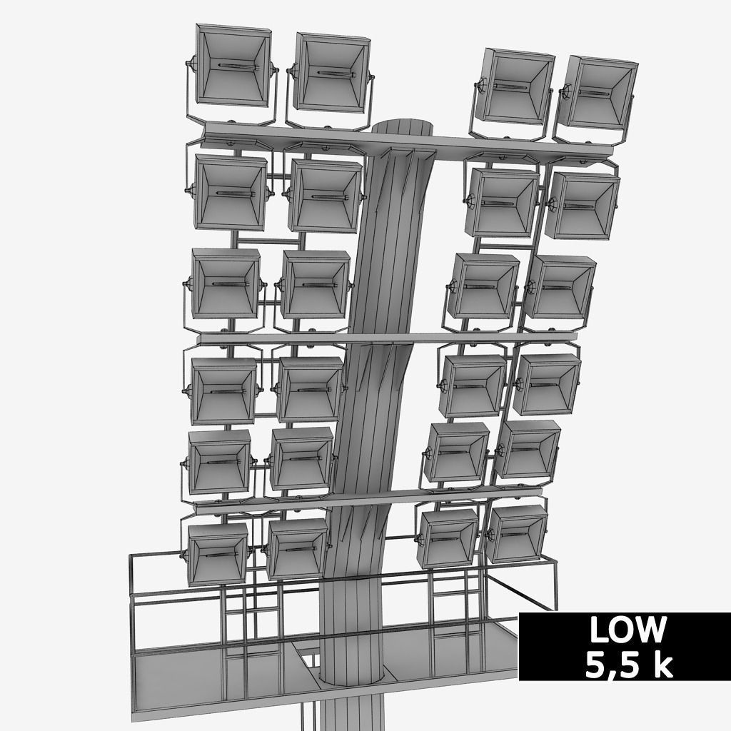 Stadium light lux box small 3D model_15