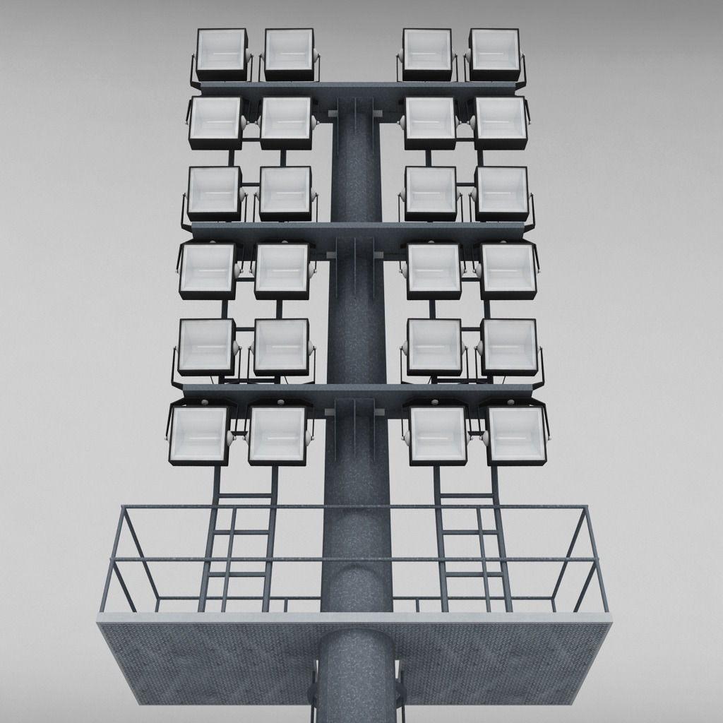 Stadium light lux box small 3D model_1