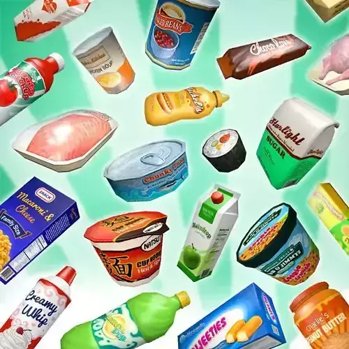 Supermarket Gluttony Pack Low-poly 3D model