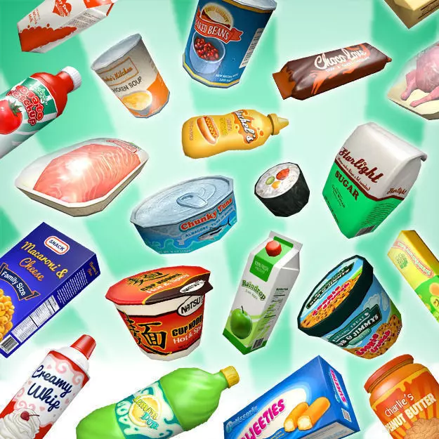 Supermarket Gluttony Pack Low-poly 3D model_0