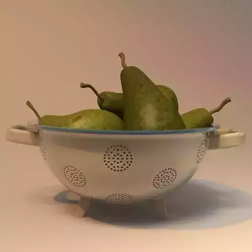 pears with drainer