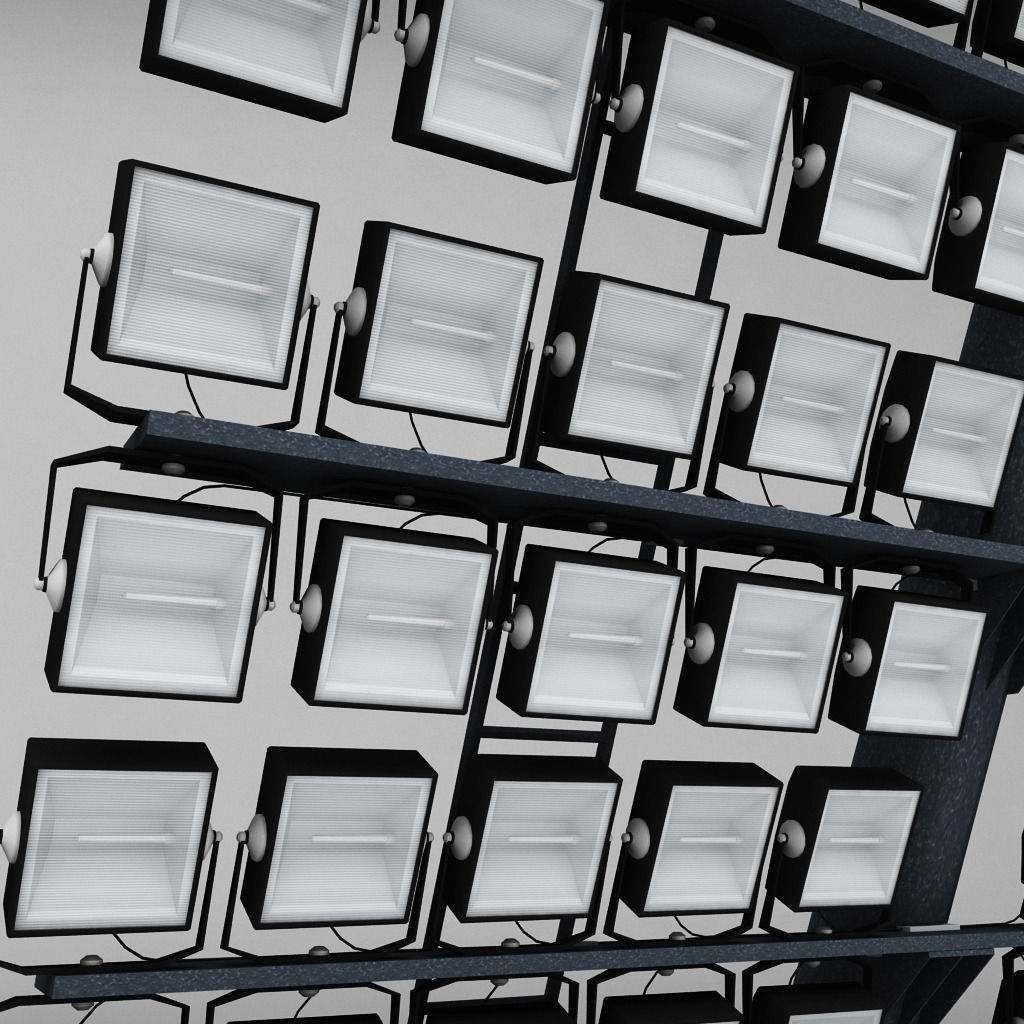 Stadium light lux large box 3D model_2