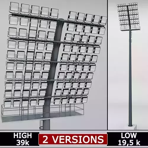 Stadium light lux large box 3D model