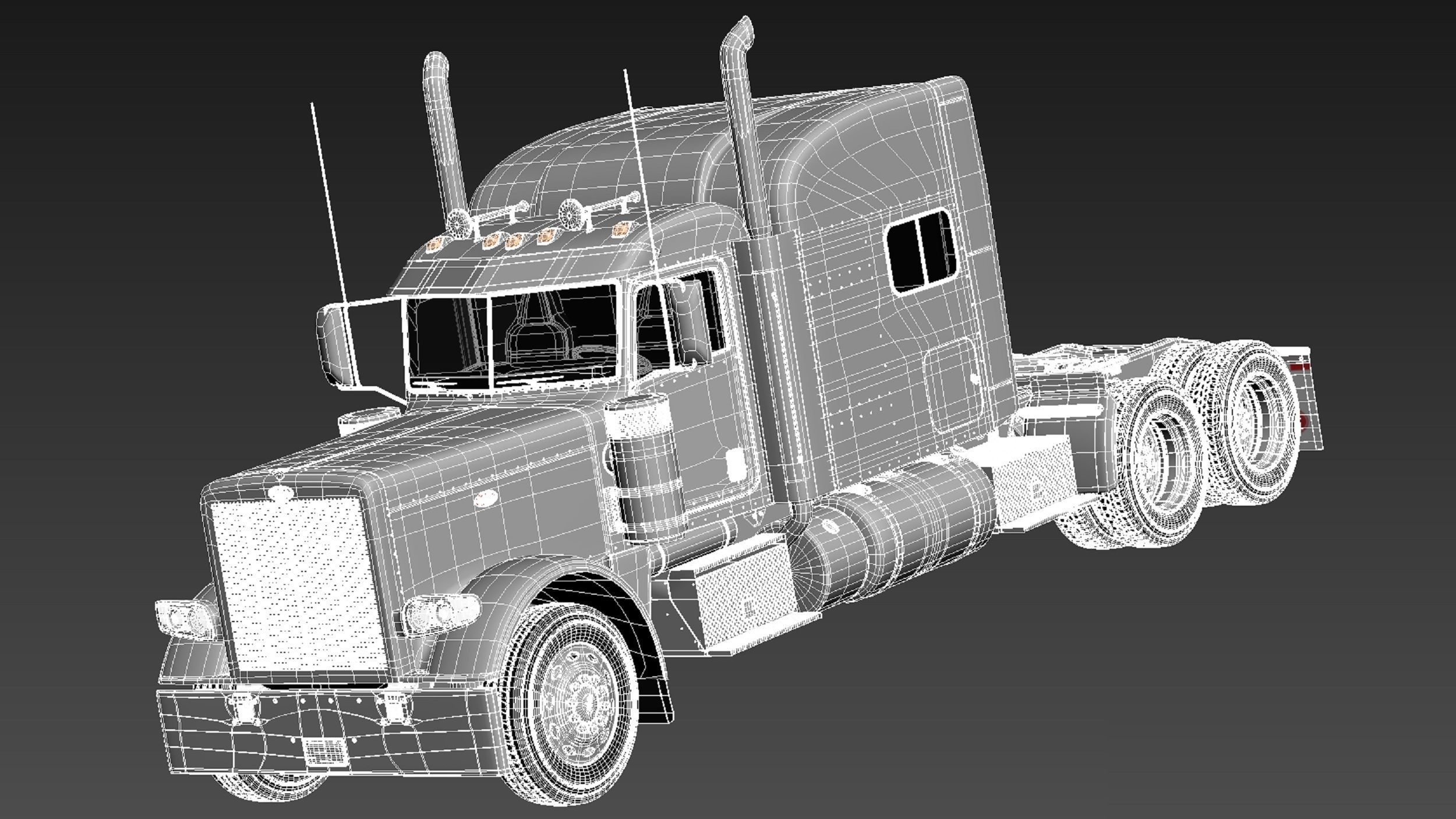 Peterbilt 389 Sleeper Cab 2015 3D model_16