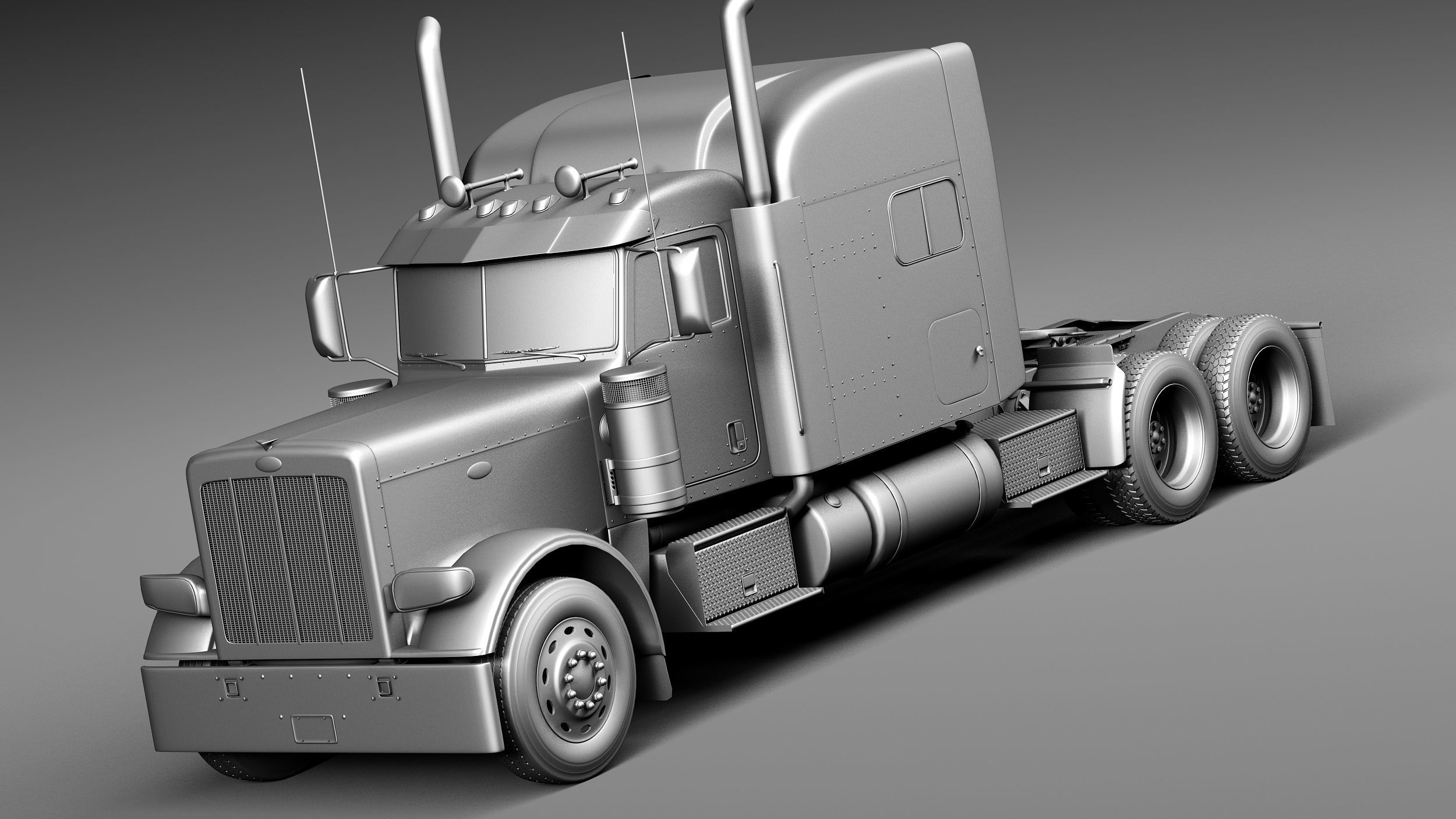 Peterbilt 389 Sleeper Cab 2015 3D model_8