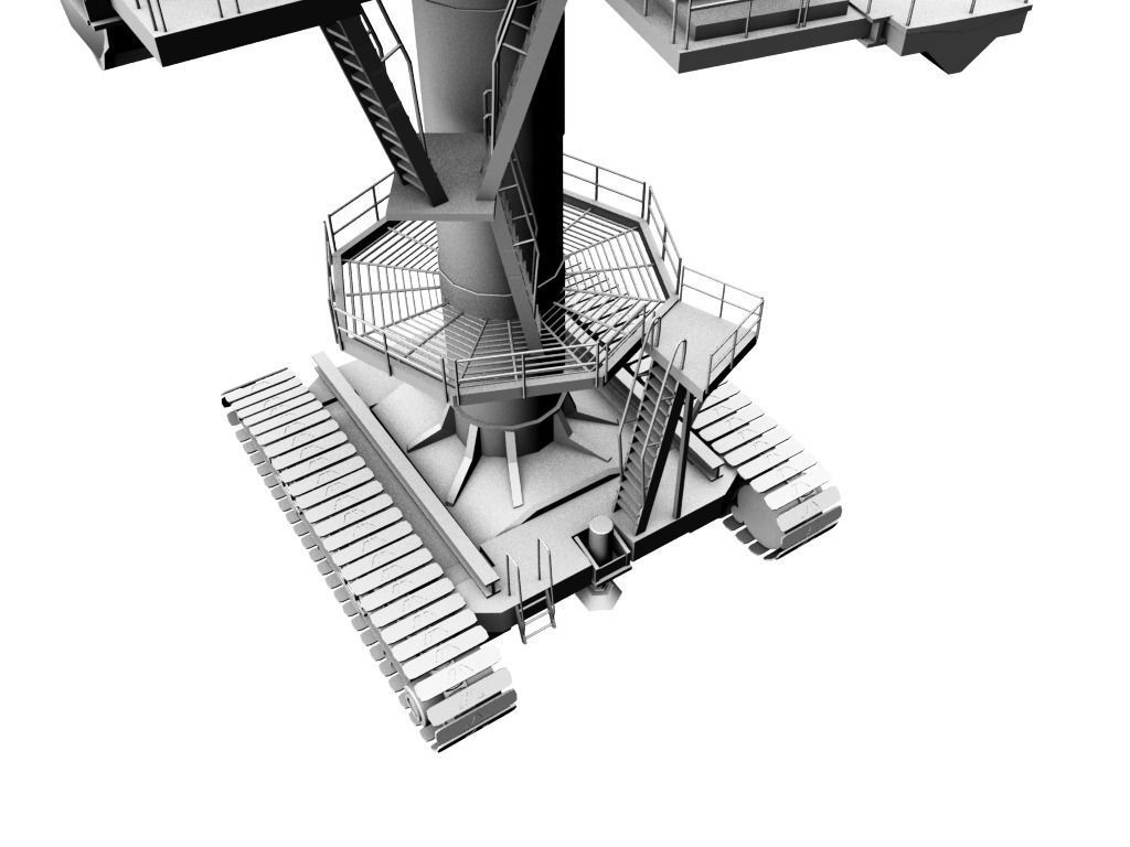 crane Low-poly 3D model_0