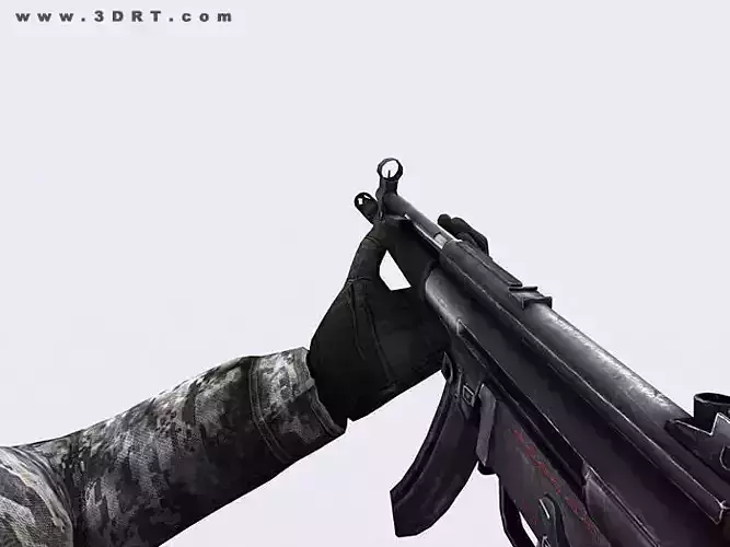 3DRT-Modern firearms animated pack Low-poly 3D model