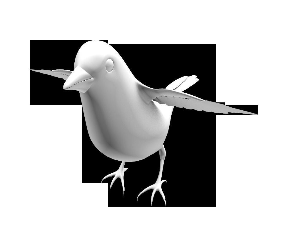 Bunting Bird Low-poly 3D model_9