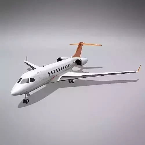 Bombardier 5000 global business jet 3D model