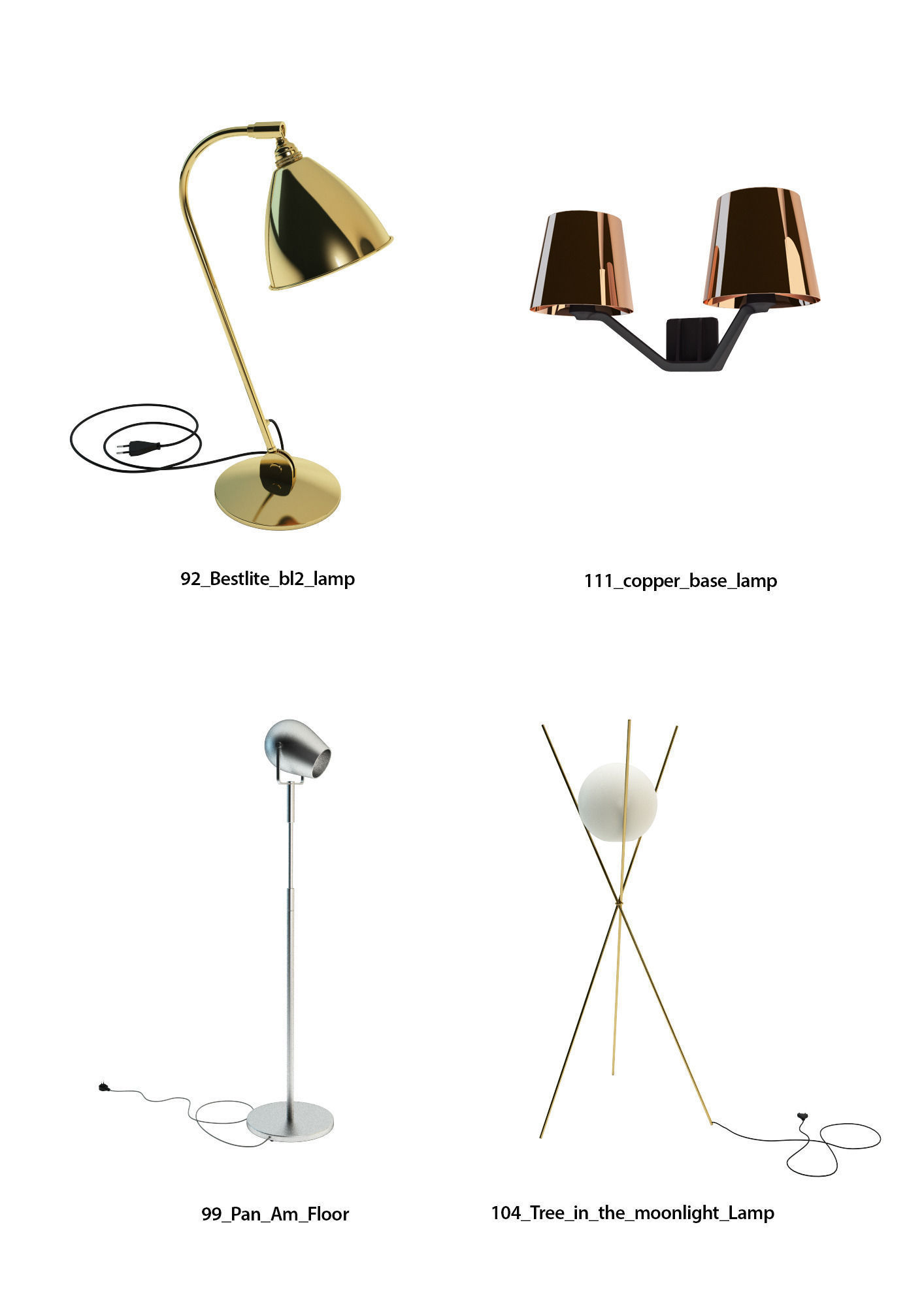 Lamp Package - 28 great looking Lamps 3D model_4