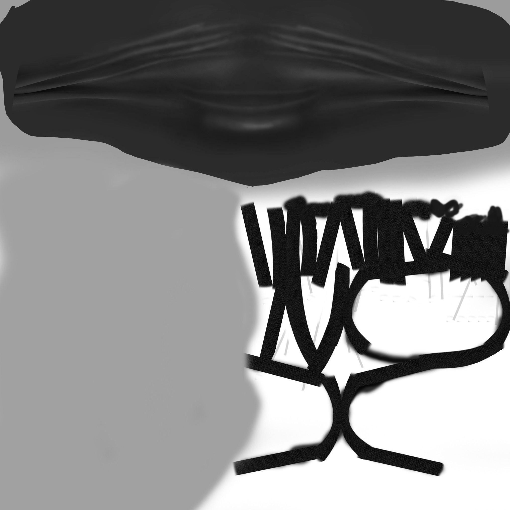 Soldier leather steering wheel cover Low-poly 3D model_12