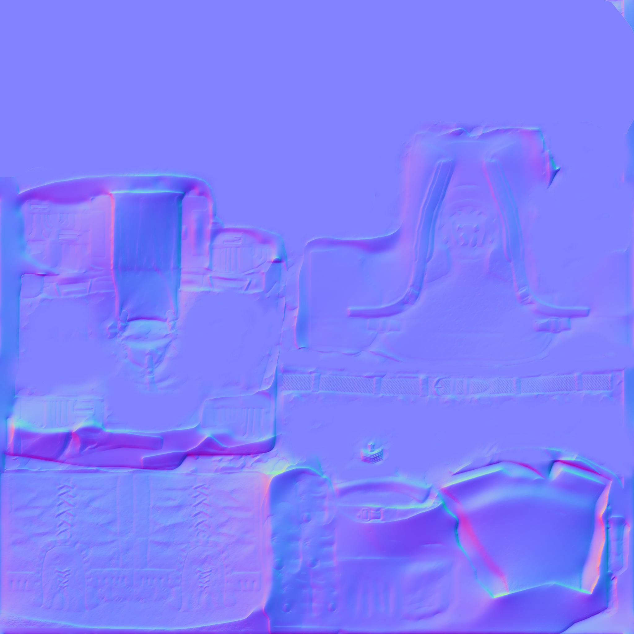 Soldier leather steering wheel cover Low-poly 3D model_10