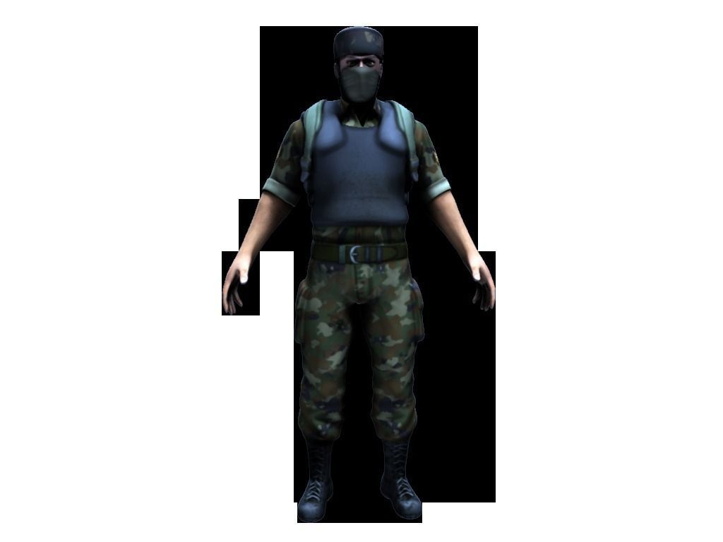 Soldier leather steering wheel cover Low-poly 3D model_4