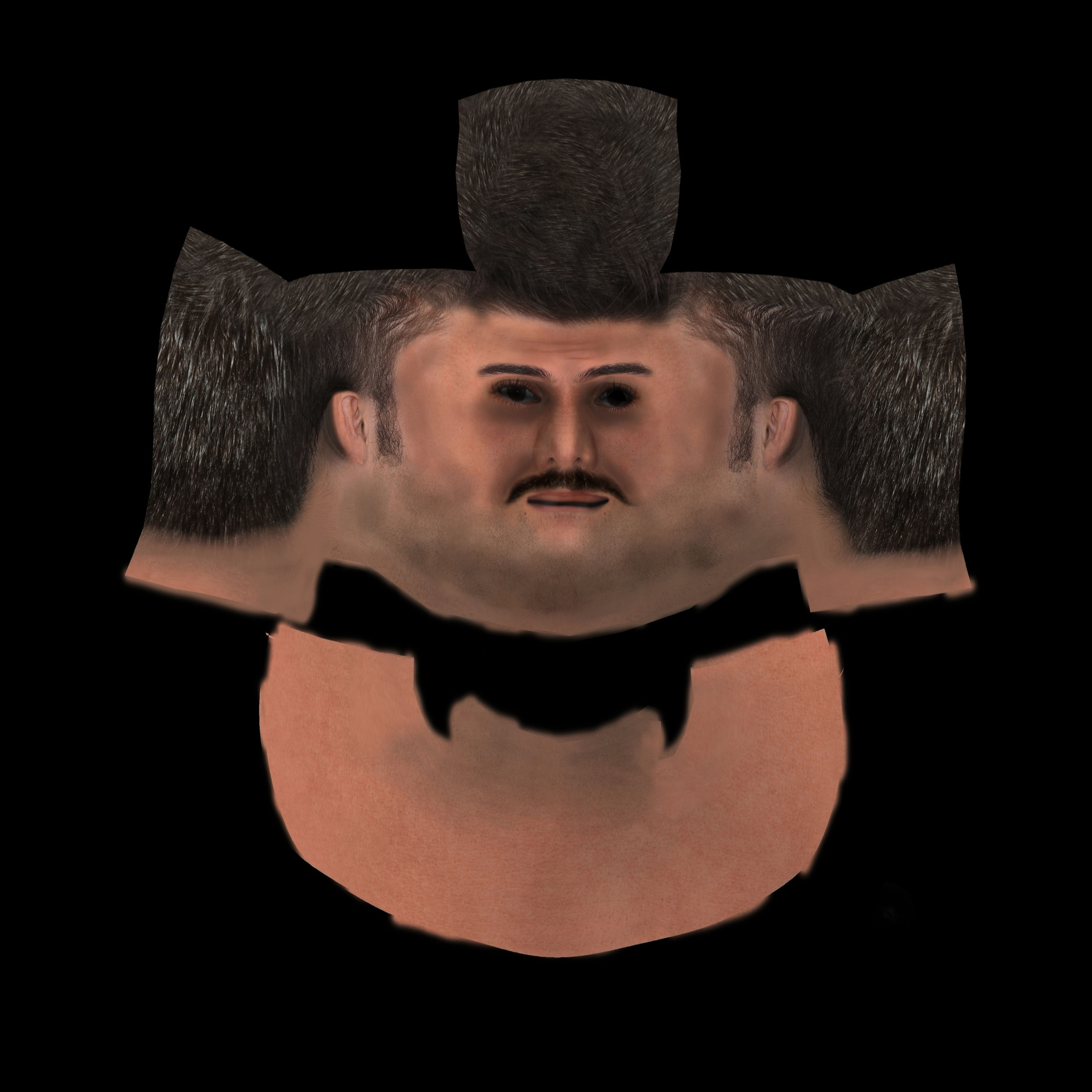 Soldier leather steering wheel cover Low-poly 3D model_17