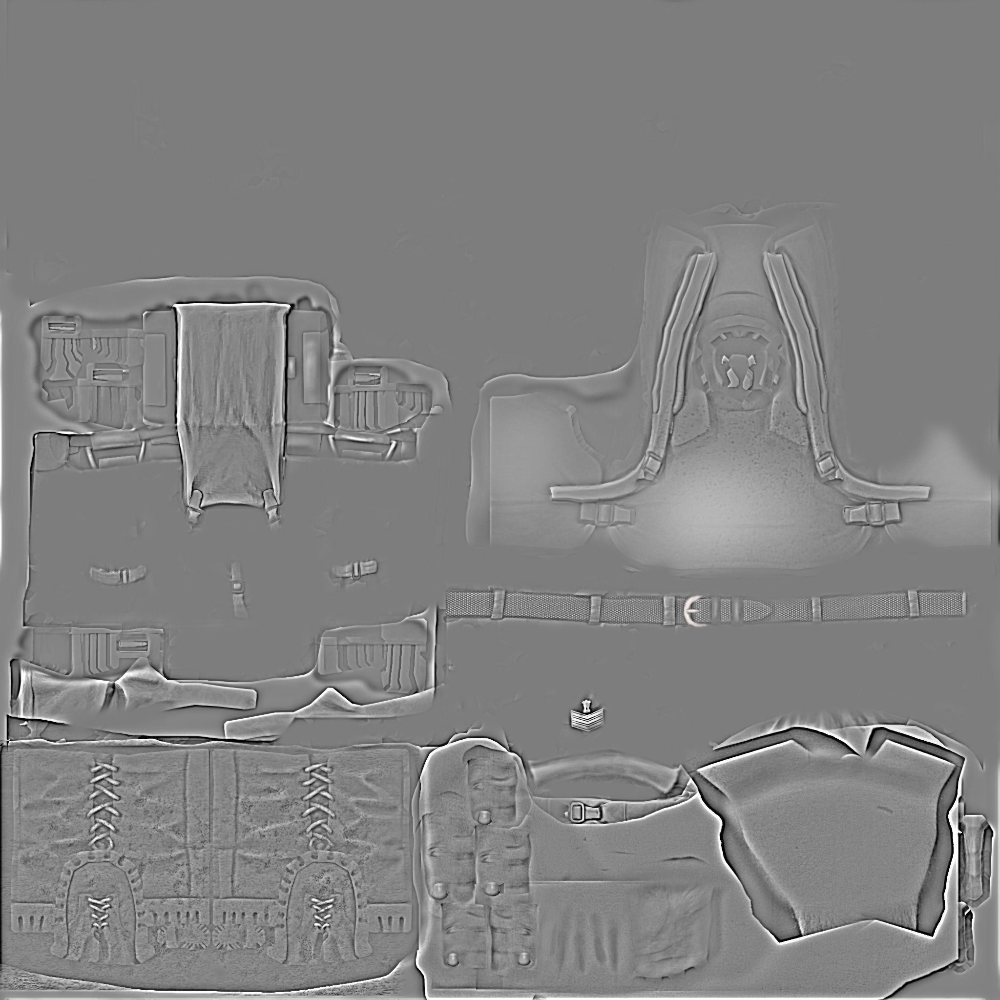 Soldier leather steering wheel cover Low-poly 3D model_14