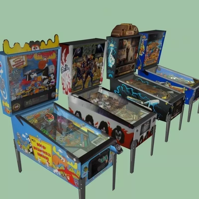 Pinball Machine Collection 3D Model 3D model_0
