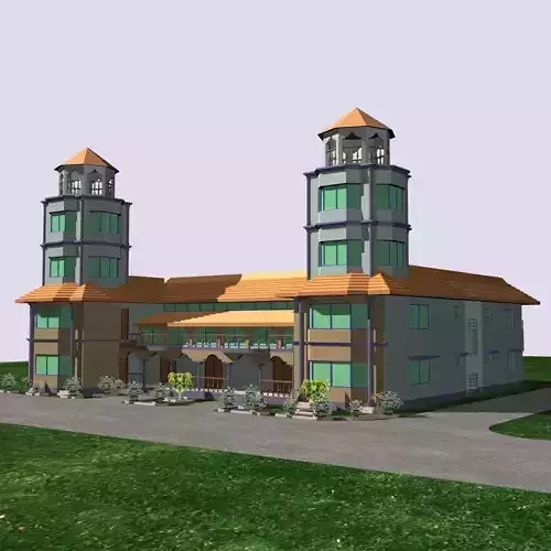 Building Duplex 01 3D model