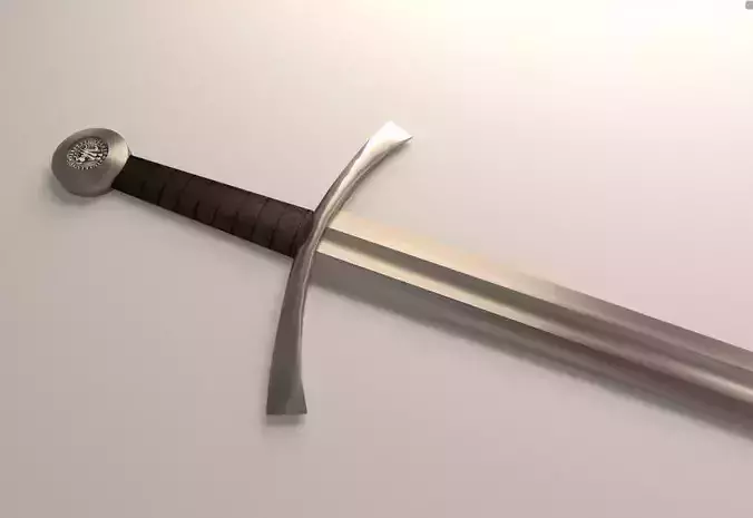 medieval sword Low-poly 3D model