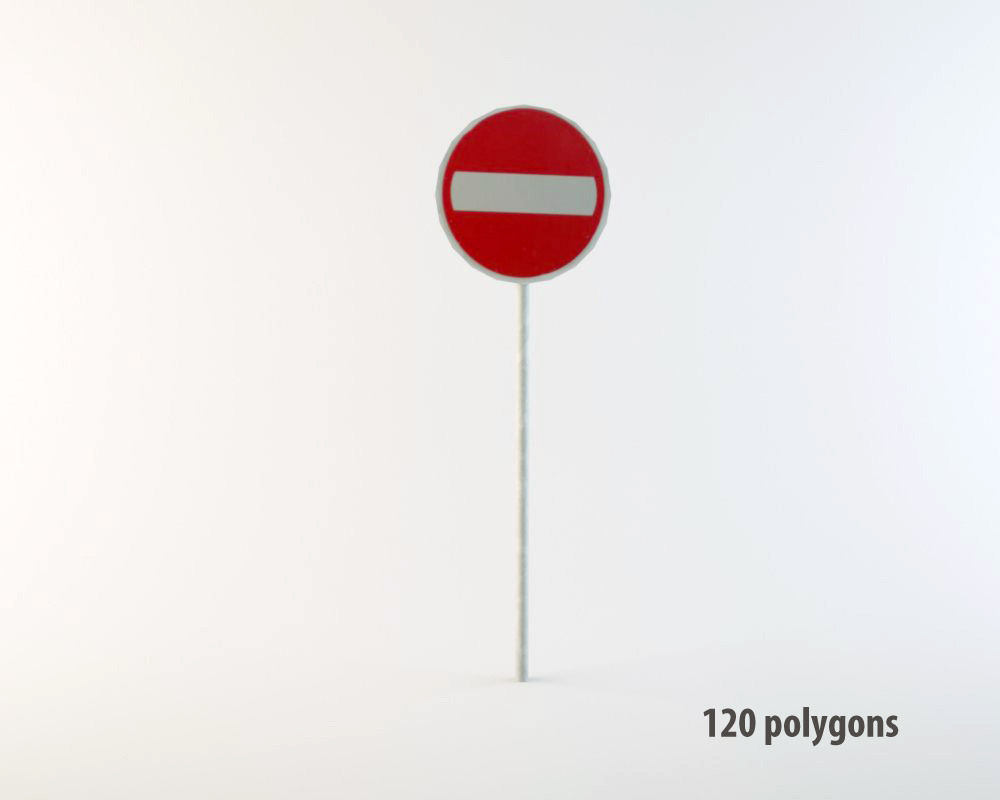 Road work signs 3D model_5
