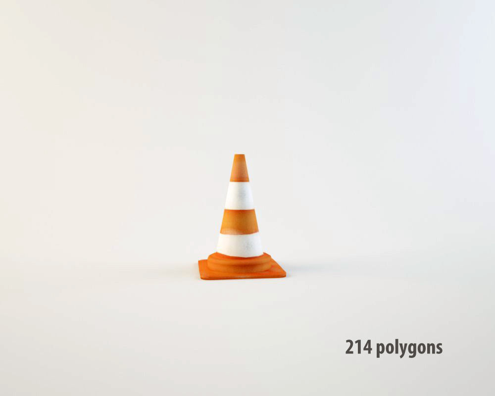 Road work signs 3D model_6