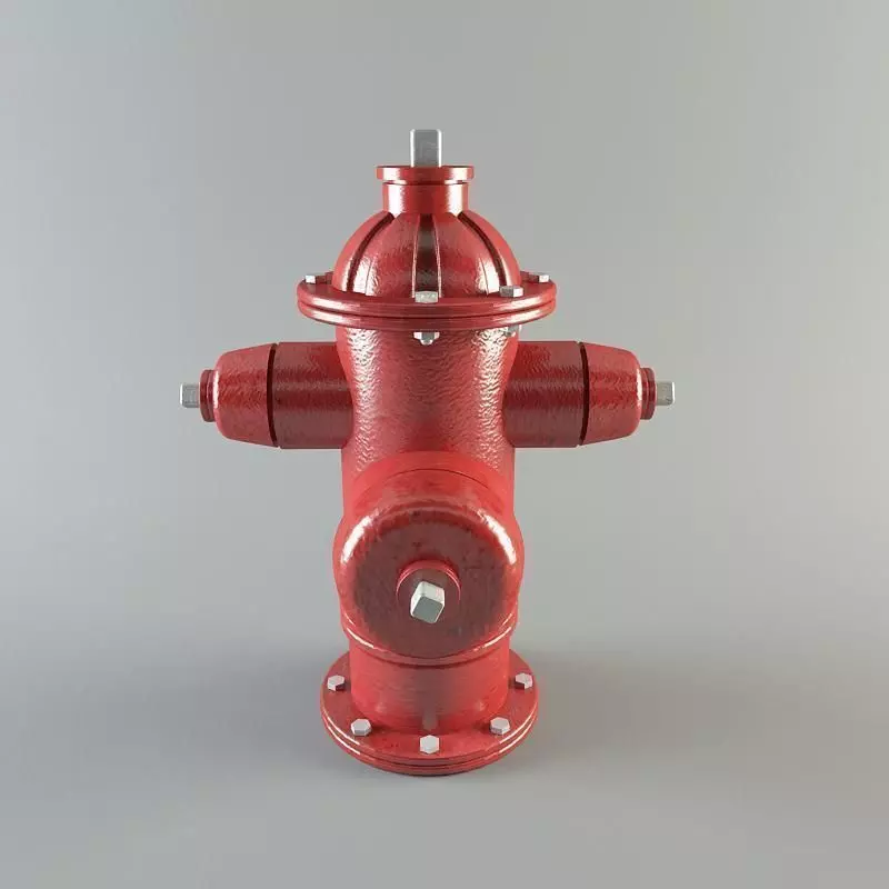 Water hydrant 3D model_0