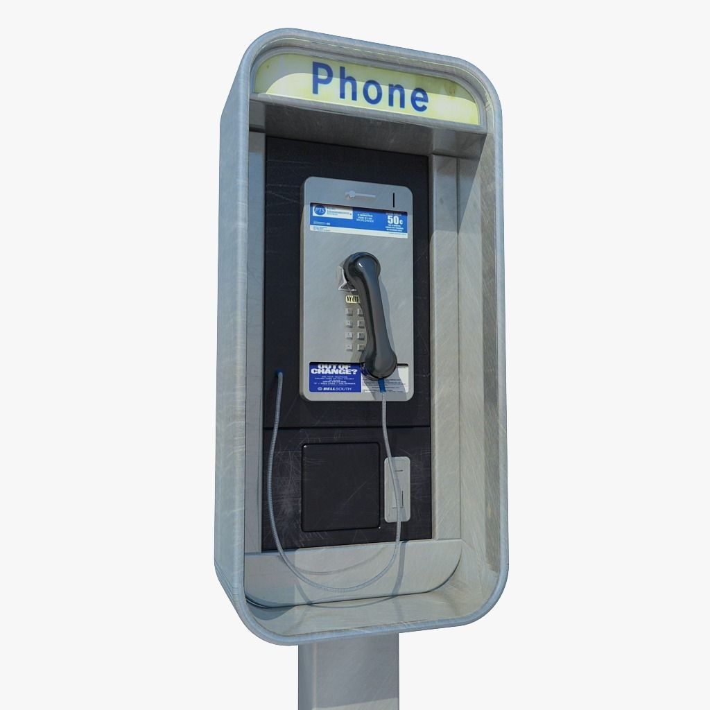 Public phone 3D model_8