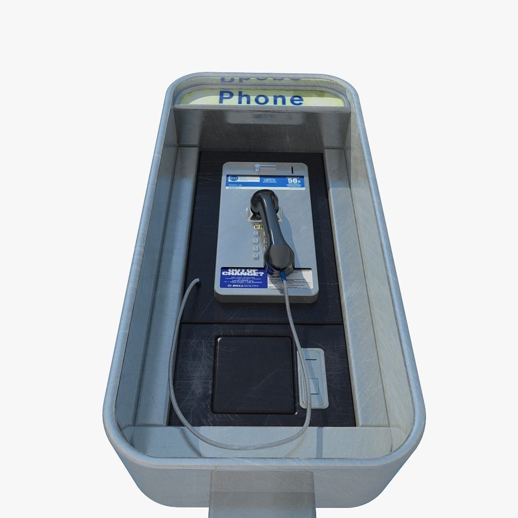 Public phone 3D model_9