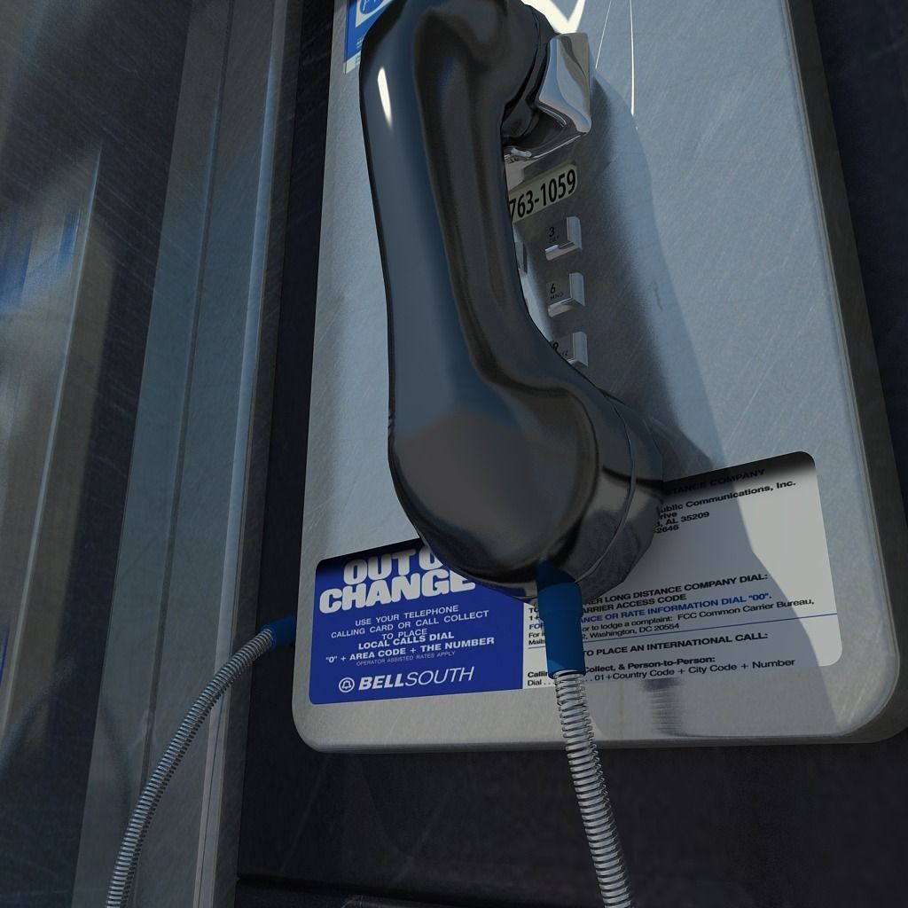 Public phone 3D model_13