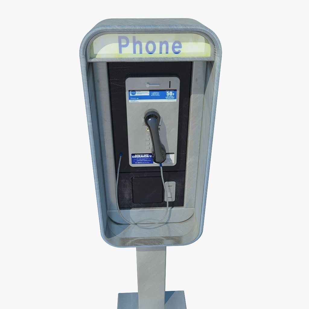 Public phone 3D model_11