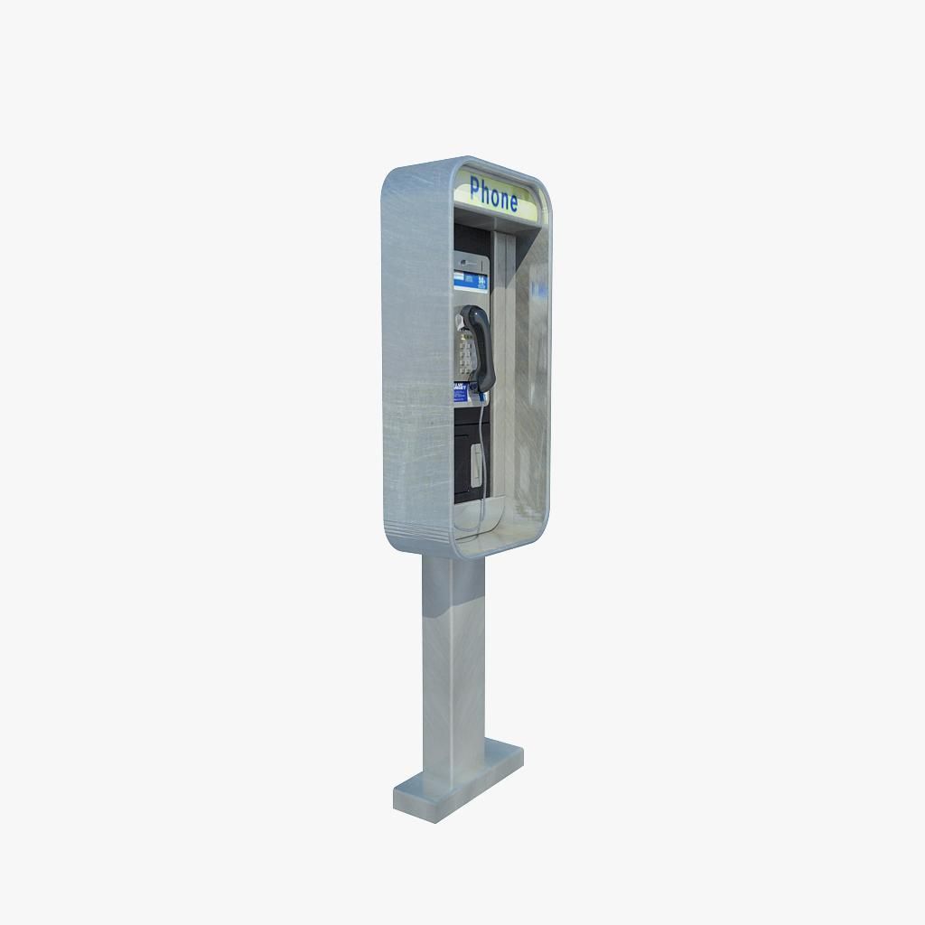 Public phone 3D model_1