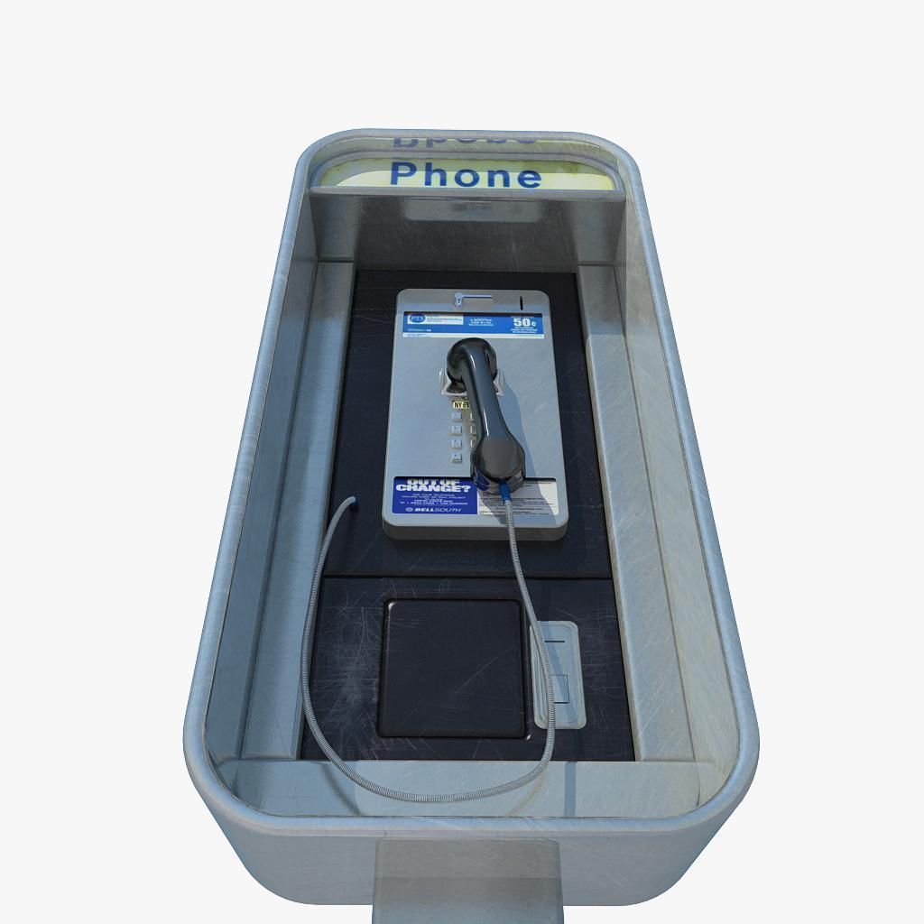 Public phone 3D model_2