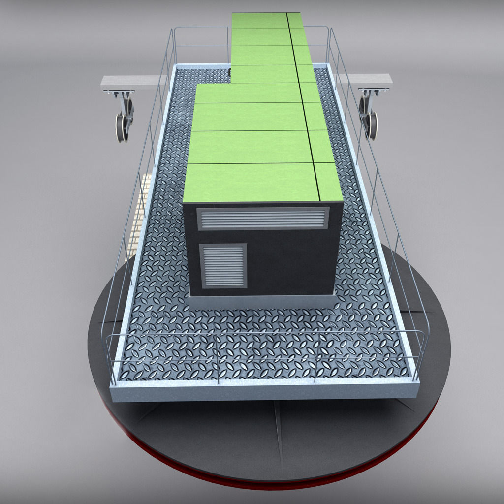 Ski lift cableway pillars 2 3D model_4
