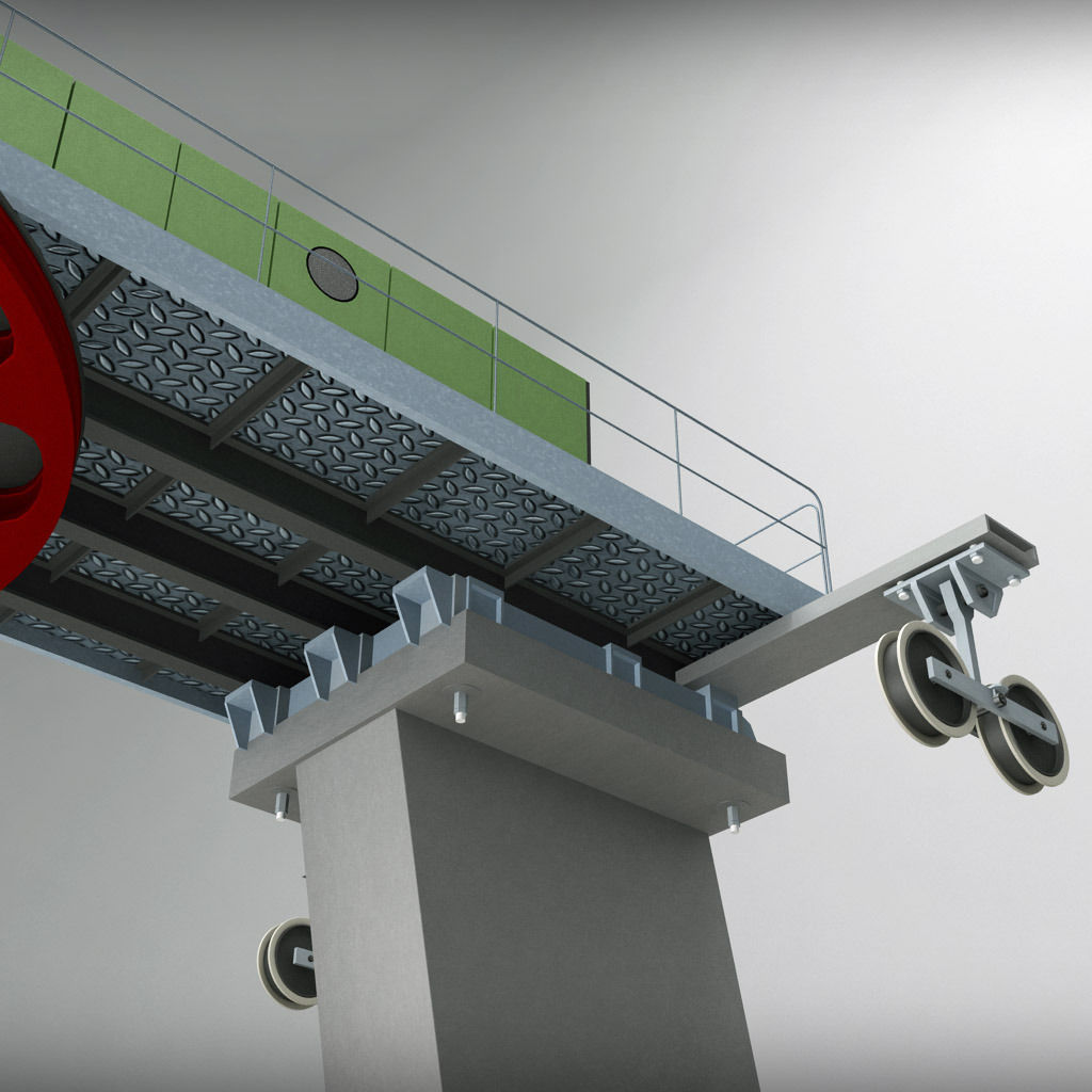 Ski lift cableway pillars 2 3D model_5