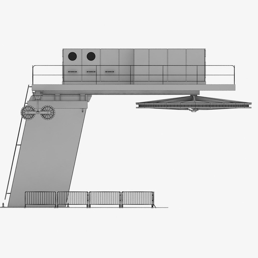 Ski lift cableway pillars 2 3D model_8