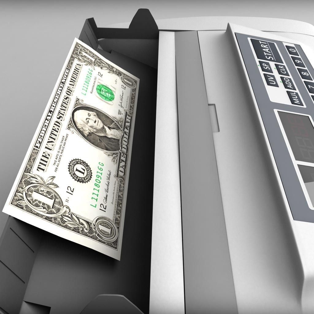 Money Counter Bank Machine 3D model_3