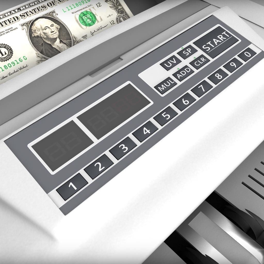 Money Counter Bank Machine 3D model_1
