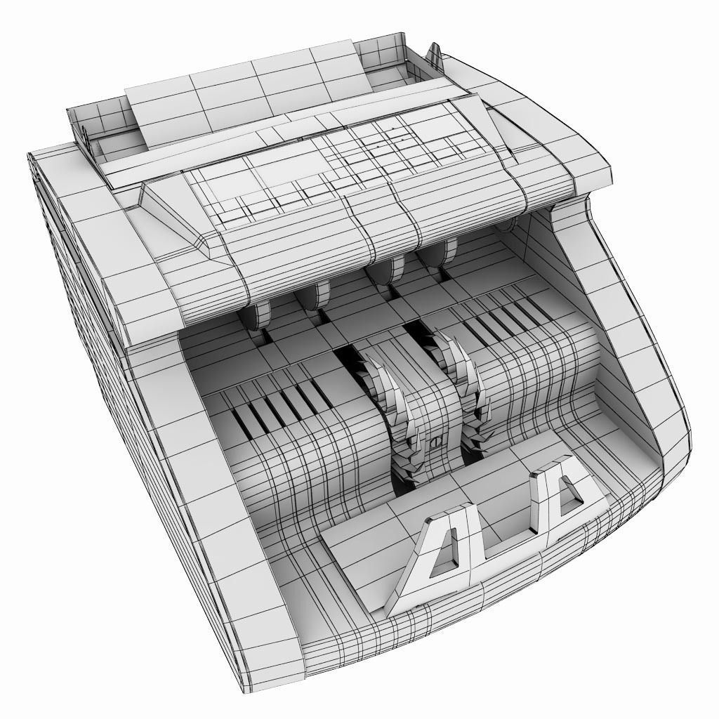 Money Counter Bank Machine 3D model_8