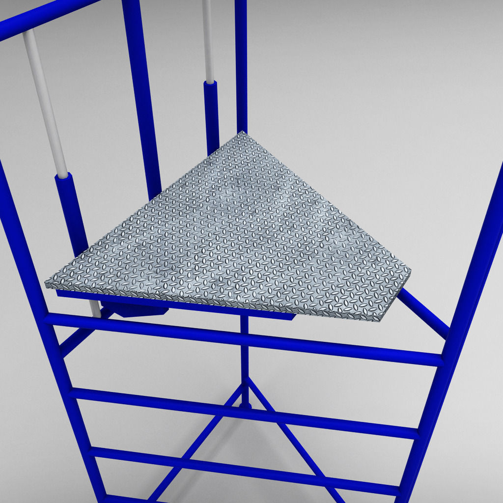 Judge sport stand referee low poly Low-poly 3D model_3