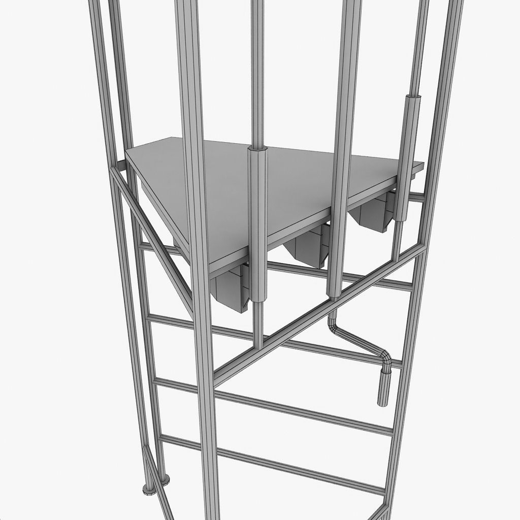 Judge sport stand referee low poly Low-poly 3D model_7