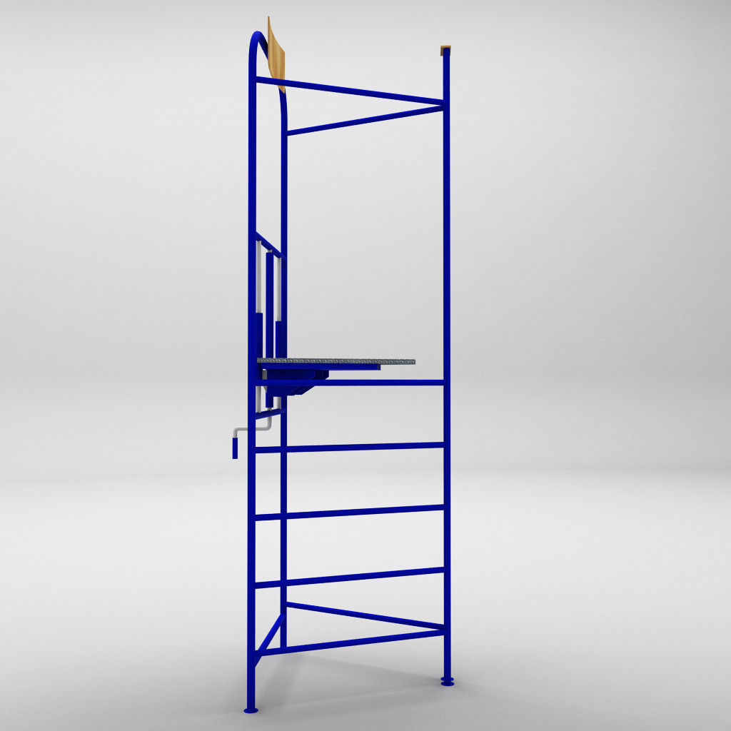 Judge sport stand referee low poly Low-poly 3D model_2