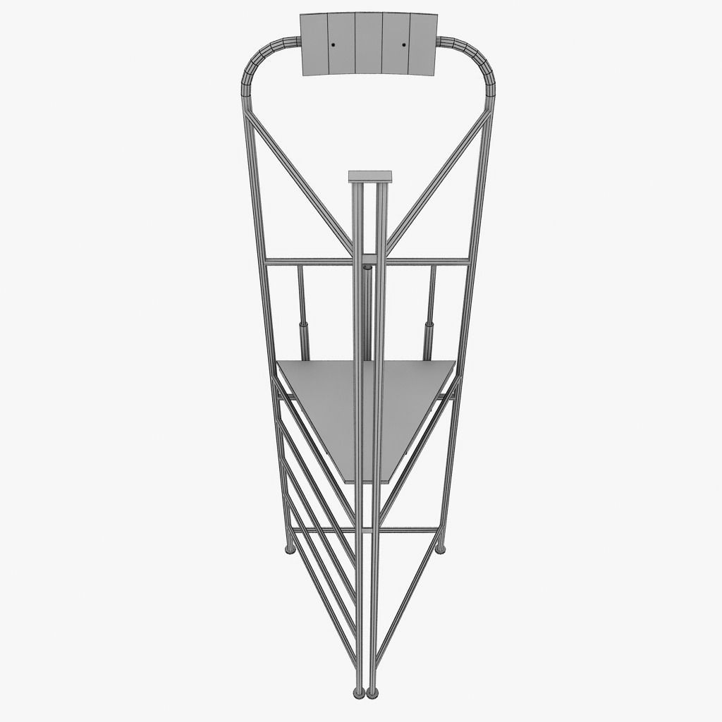 Judge sport stand referee low poly Low-poly 3D model_6