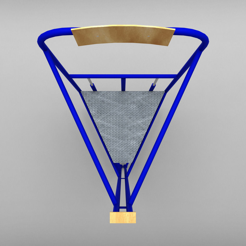 Judge sport stand referee low poly Low-poly 3D model_4